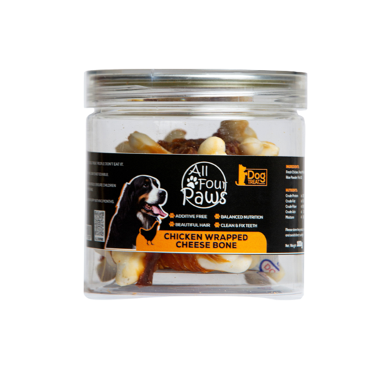 All Four Paws Dog Treat - Chicken Wrapped Cheese Bone 100g