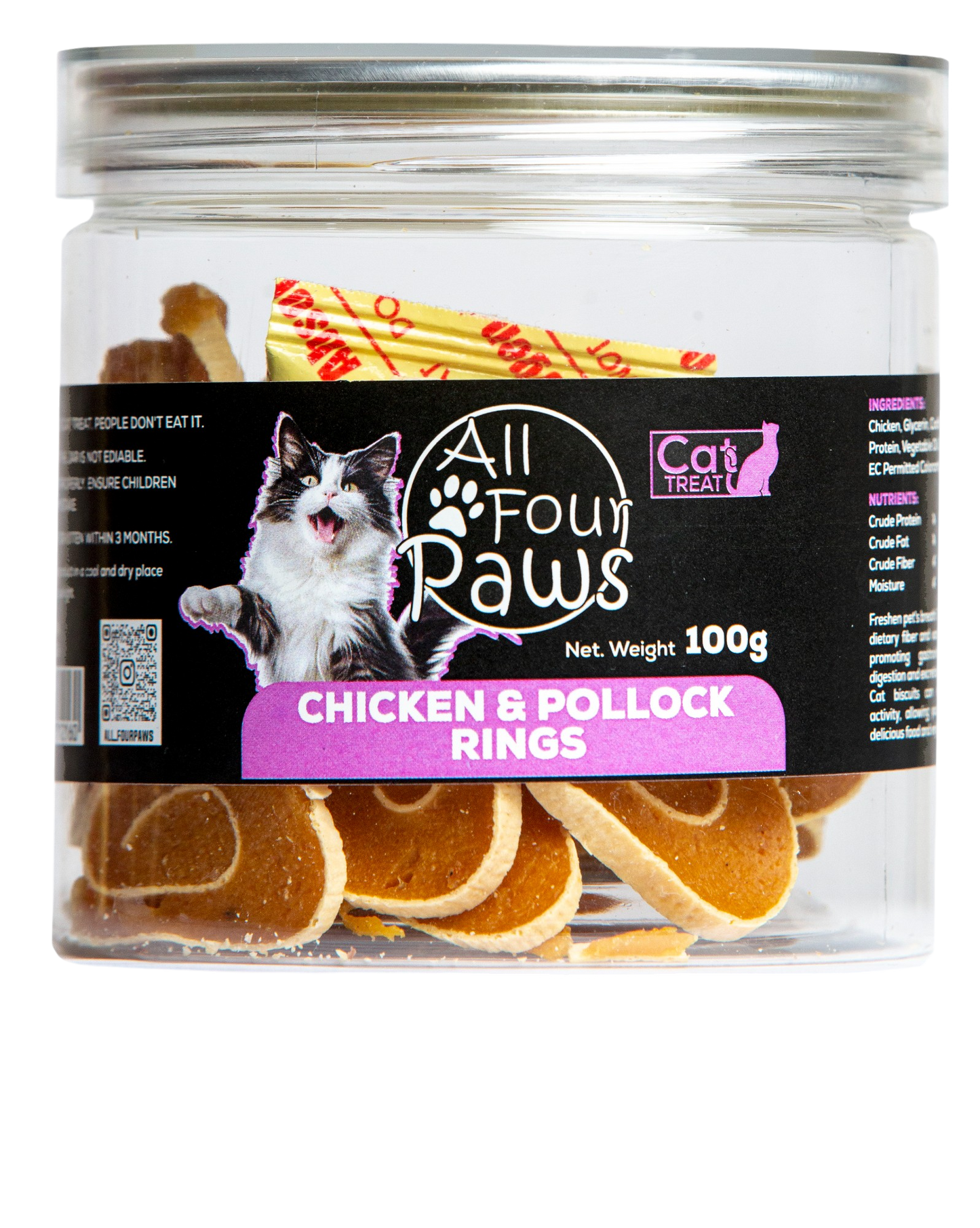 All four Paws Chicken & Pollock Rings 100g