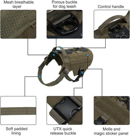 Dog Harness Tactical Military
