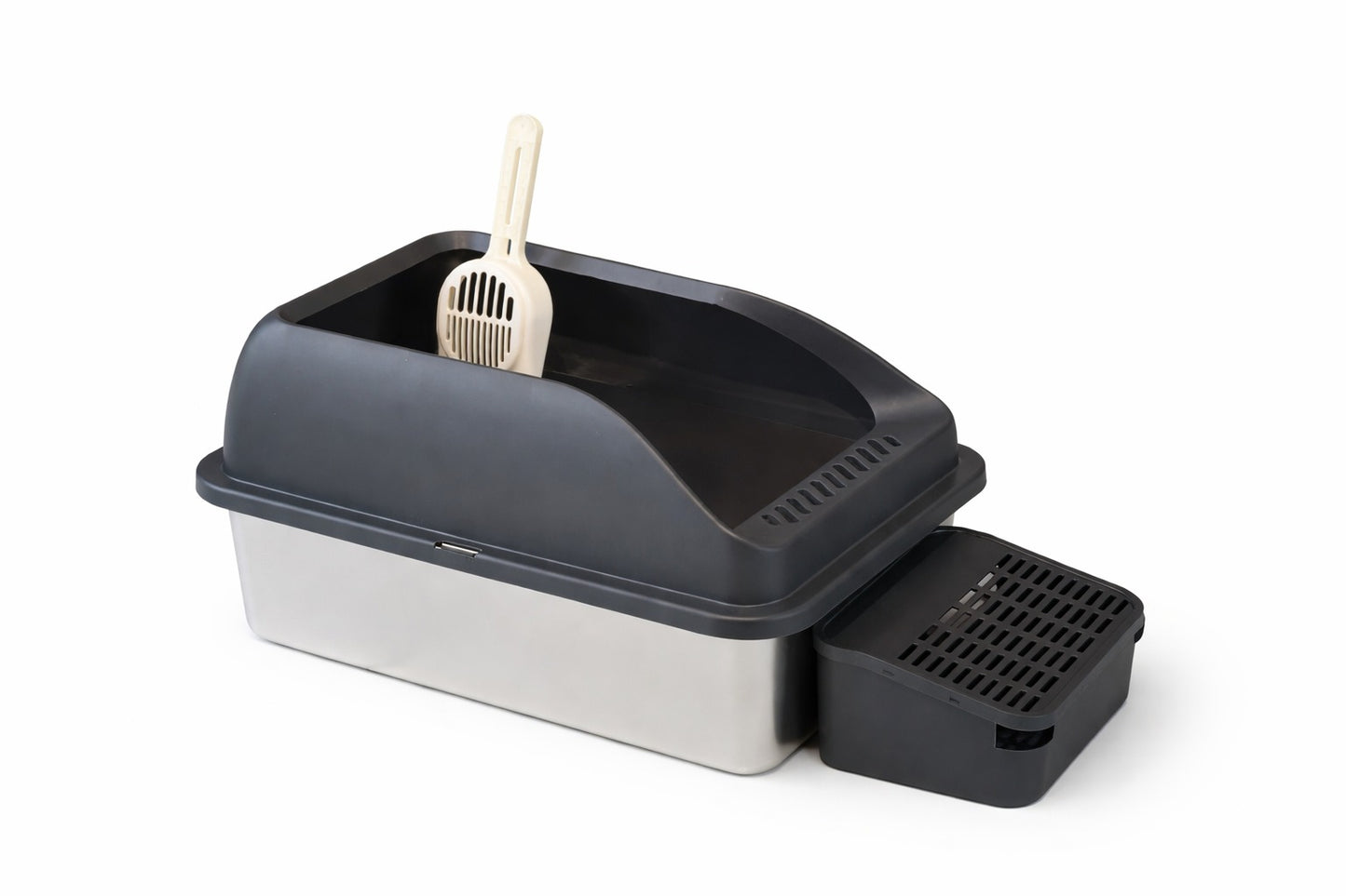 Semi-Closed Stainless Cat Litter Box