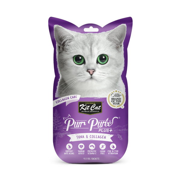 Kit Cat Purr Puree  Plus+ Tuna & Collagen Care (Collagen Care)