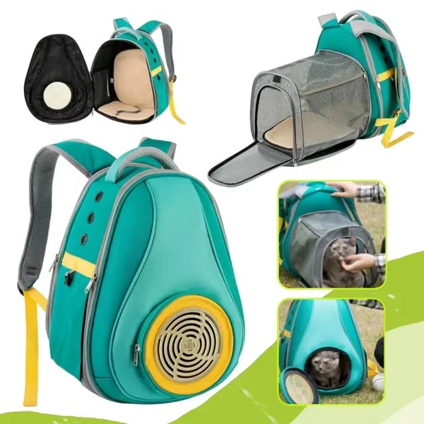 Pet Backpack with Ventilation & Expandable Tent (Bag)