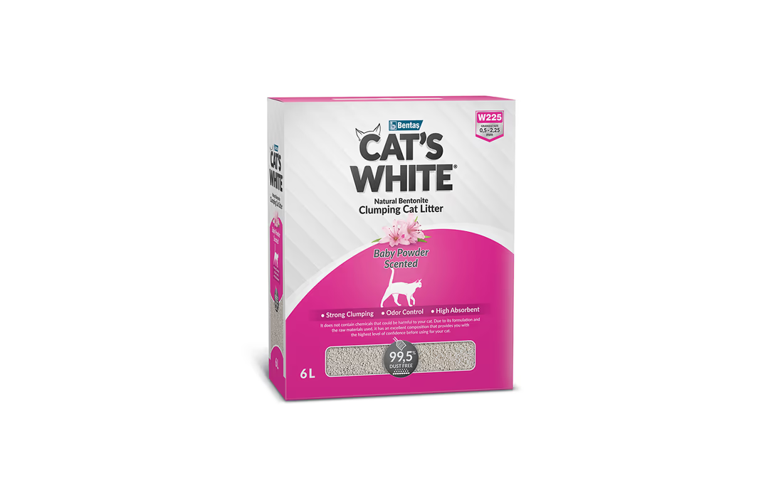 Cat's White Baby Powder Clumping Cat Litter 6L