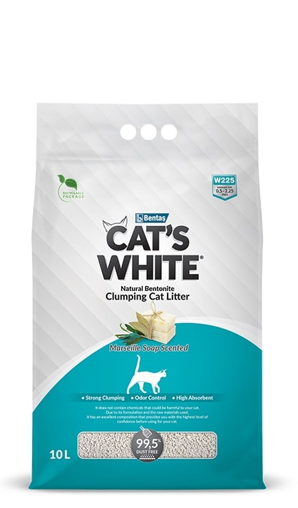 Cat's White Marseille Soap Clumping Cat Litter 10L