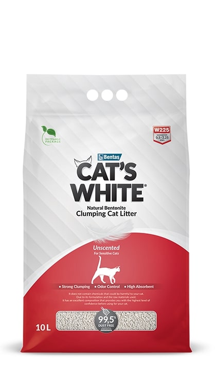 Cat's White Unscented Clumping Cat Litter 10L