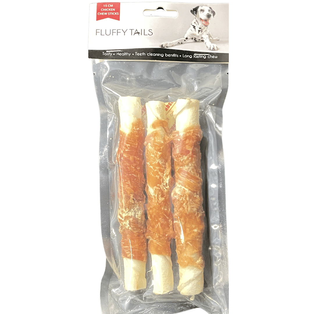 Fluffy Tails Chicken Chew Sticks 15 Cm