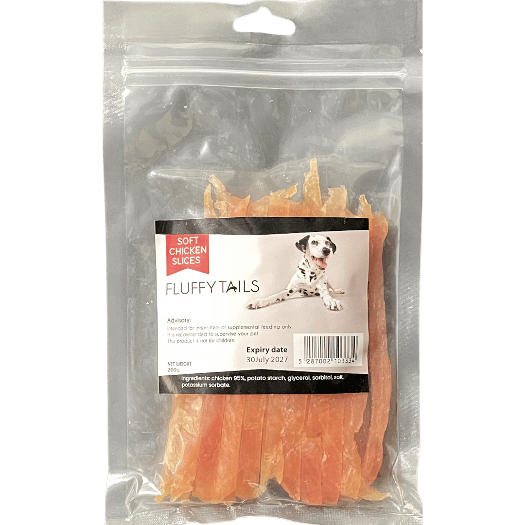 Fluffy Tails Soft Chicken Slices 200G