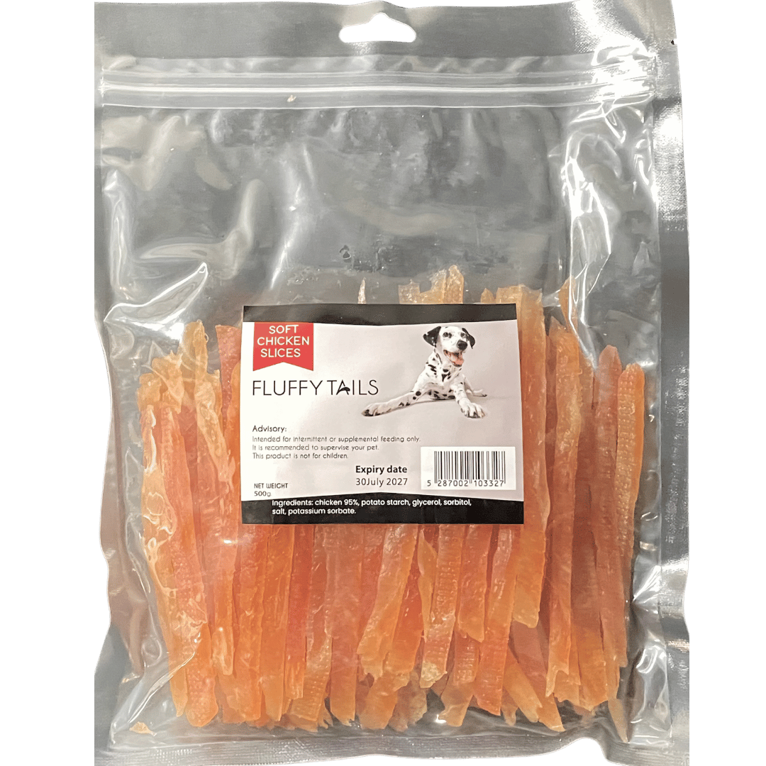 Fluffy Tails Soft Chicken Slices 500G