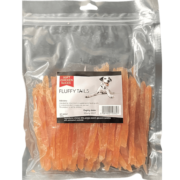 Fluffy Tails Soft Chicken Slices 500G