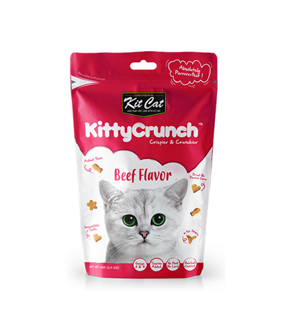 Kit Cat KittyCrunch Beef Flavor Cat Treats 60 G