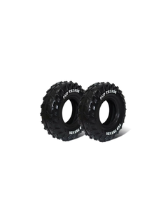Rubber tyre dog chew toy with deep tread