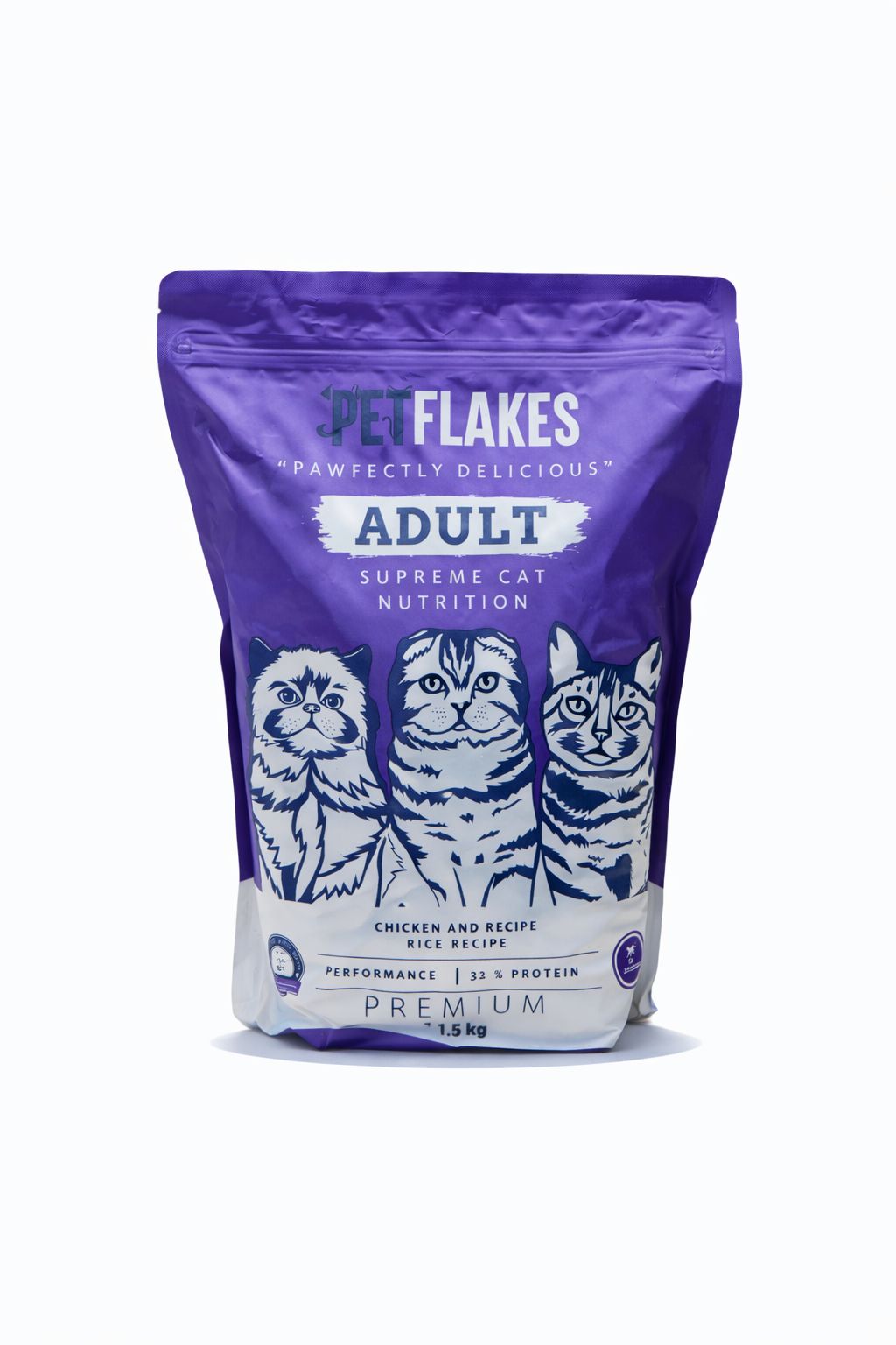 Pet Flakes - Adult Cat Chicken & Rice 1.5Kg