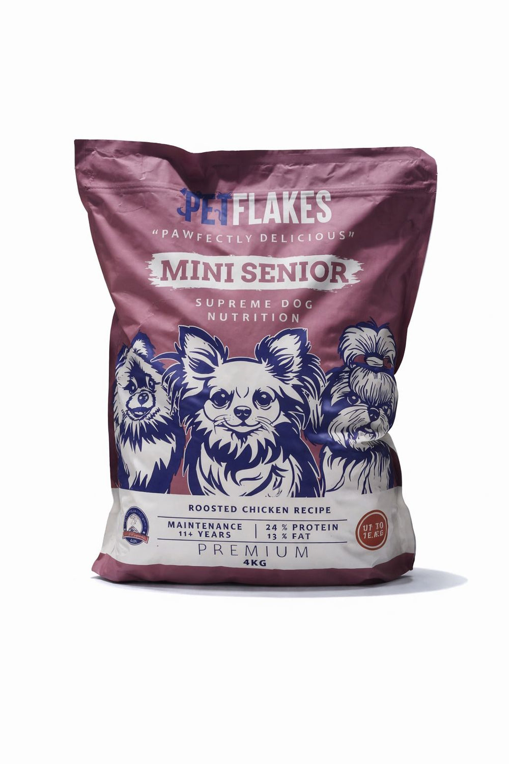 Pet Flakes - Mini Senior Dog Roasted Chicken 4KG