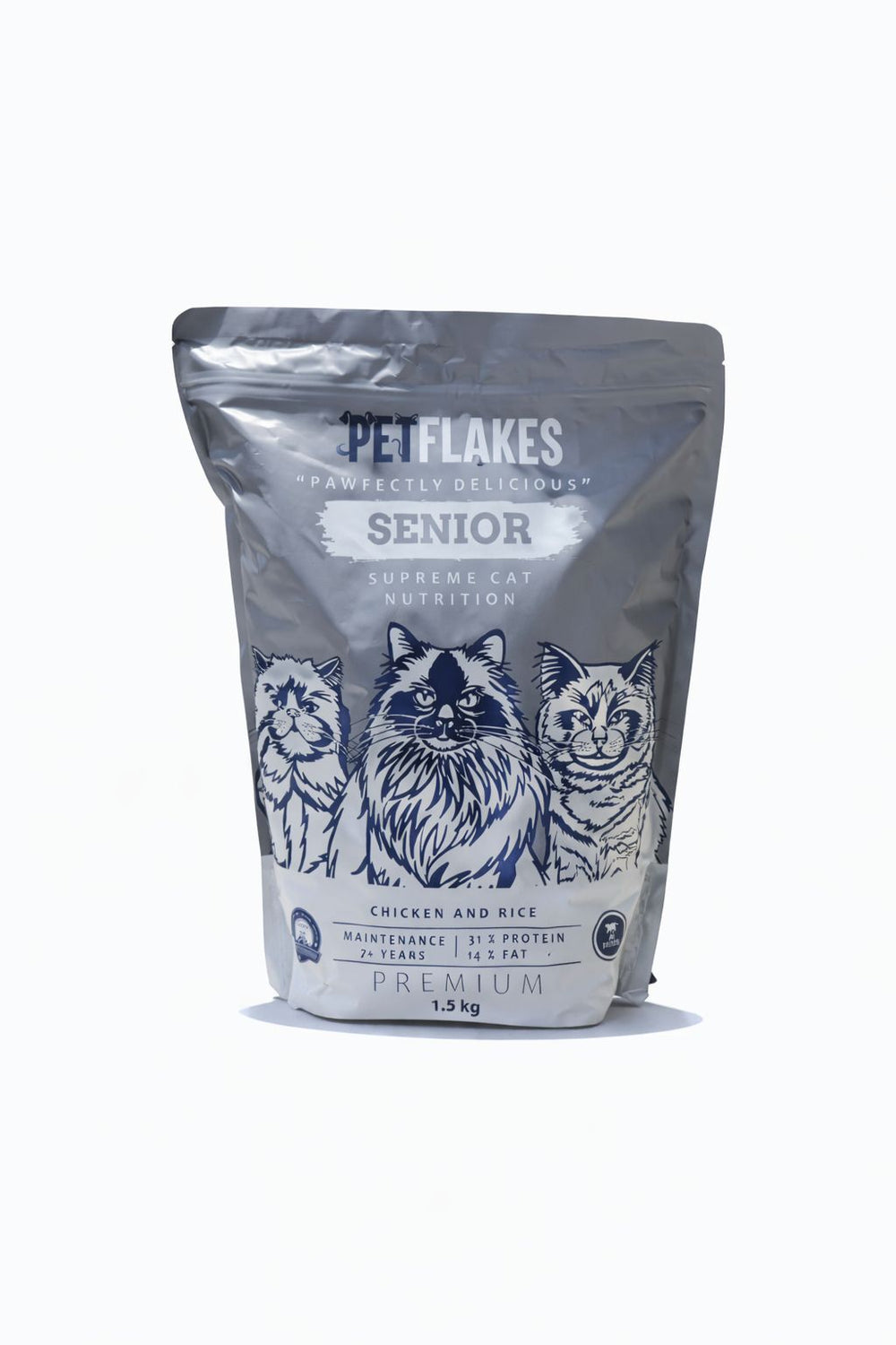 Pet Flakes - Senior Cat Chicken & Rice 1.5Kg