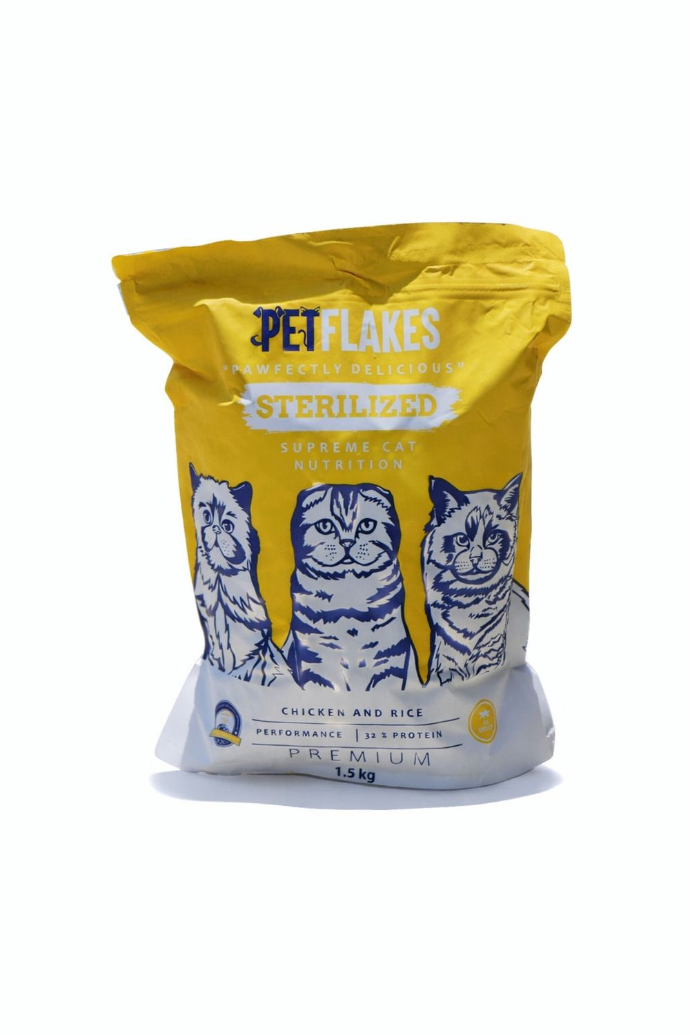 Pet Flakes - Sterilised Cat Chicken & Rice 1.5Kg
