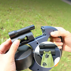 Double Dog Leash 360 with Poop Holder + LED