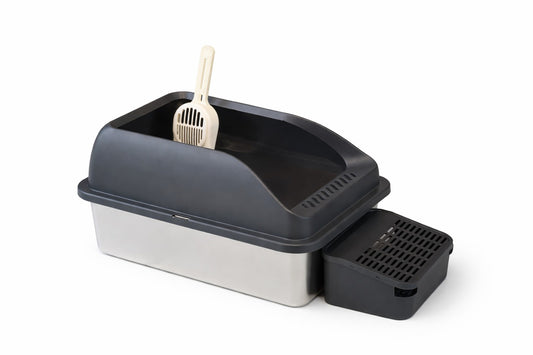 Semi-Closed Stainless Cat Litter Box