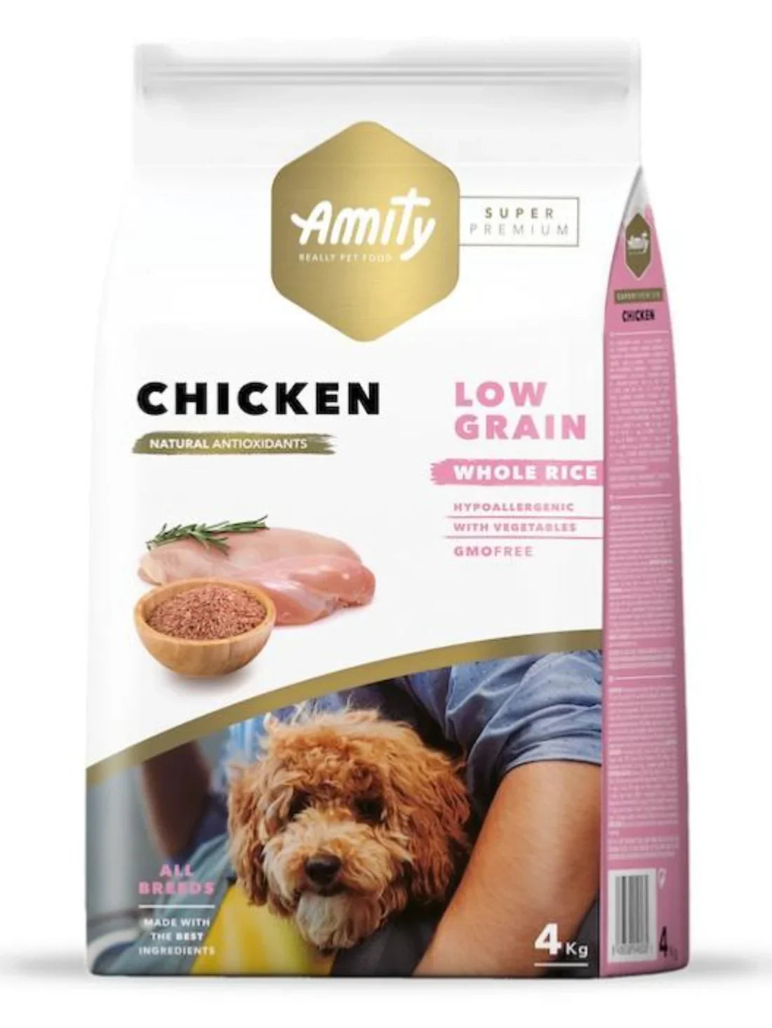 Amity Super Premium Chicken Low Grain Whole Rice 4kg