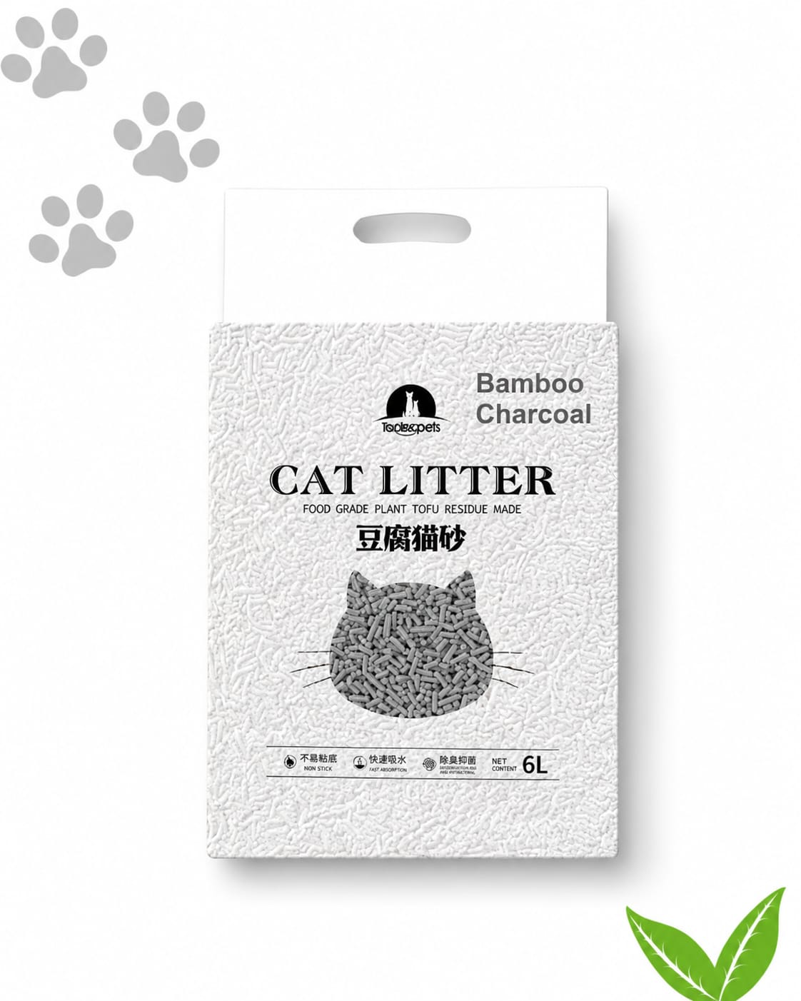 Tofu Cat Litter 6L Bamboo Charcoal