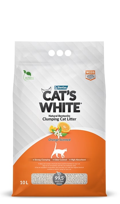 Cat's White Orange Scented Clumping Cat Litter 10L
